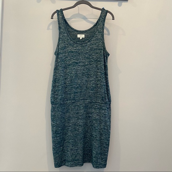 LOU & GREY Blouson Space Dye Mini Dress Sleeveless Medium - Picture 3 of 7